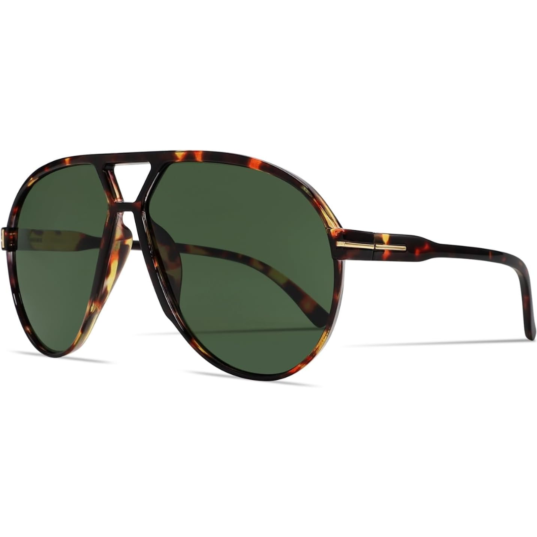 Retro Oversized UV400 Aviator Sunglasses