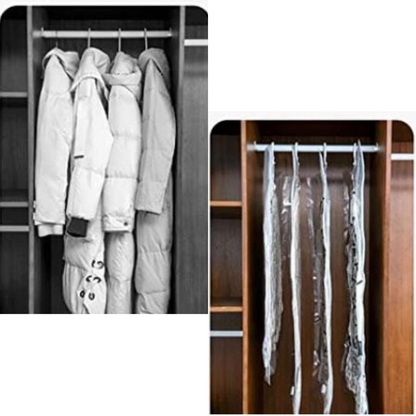 Space-Saving Hanging Vacuum Storage Bags