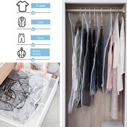 Space-Saving Hanging Vacuum Storage Bags