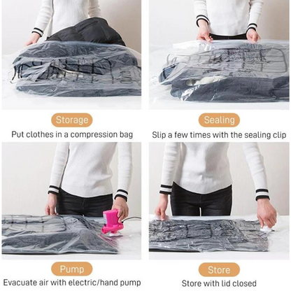 Space-Saving Hanging Vacuum Storage Bags