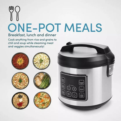 20-Cup Digital Rice Cooker with Multiple Functions