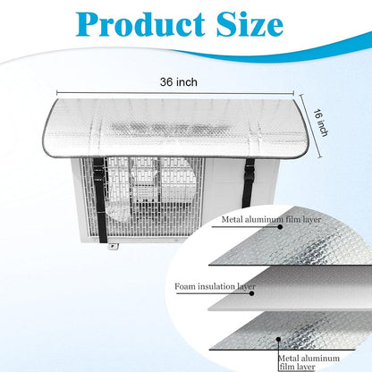 Durable Outdoor AC Unit Shield with Secure Straps