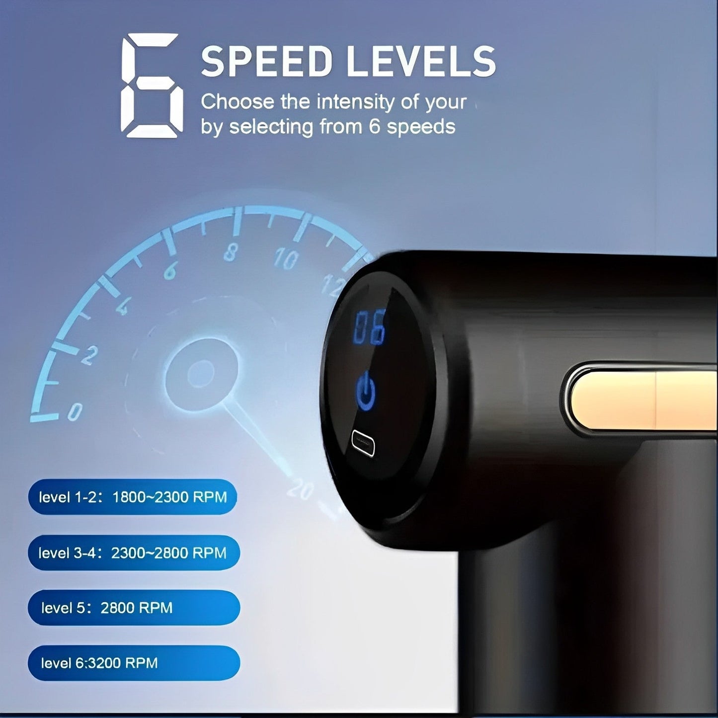 Massage Gun with Adjustable Speed for Muscle Relief