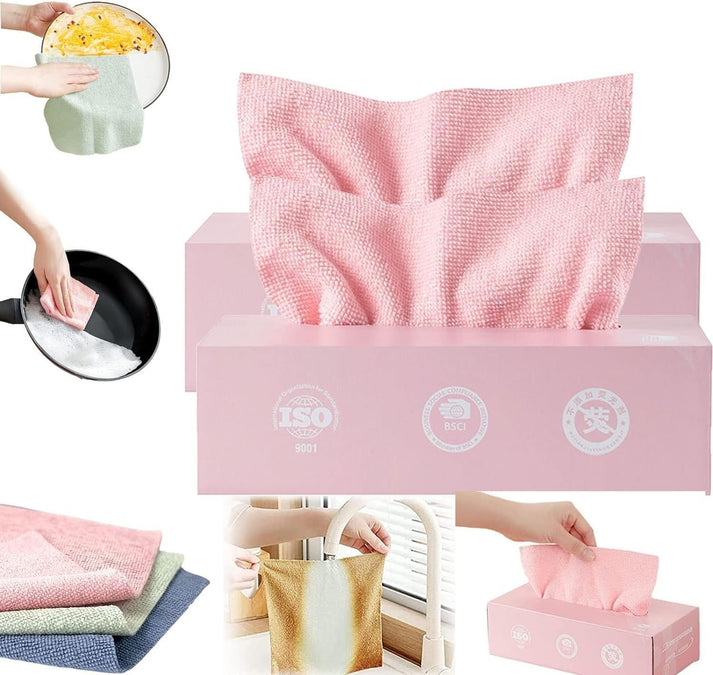 20-Pack Ultra Soft Microfiber Cleaning Cloths in Storage Box