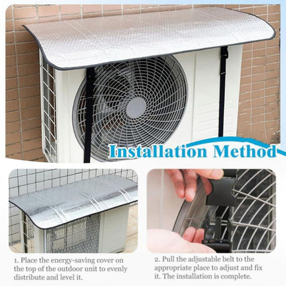 Durable Outdoor AC Unit Shield with Secure Straps
