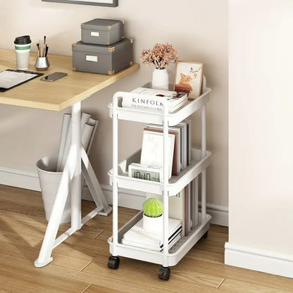 3-Tier Rolling Utility Cart on Wheels for Versatile Storage