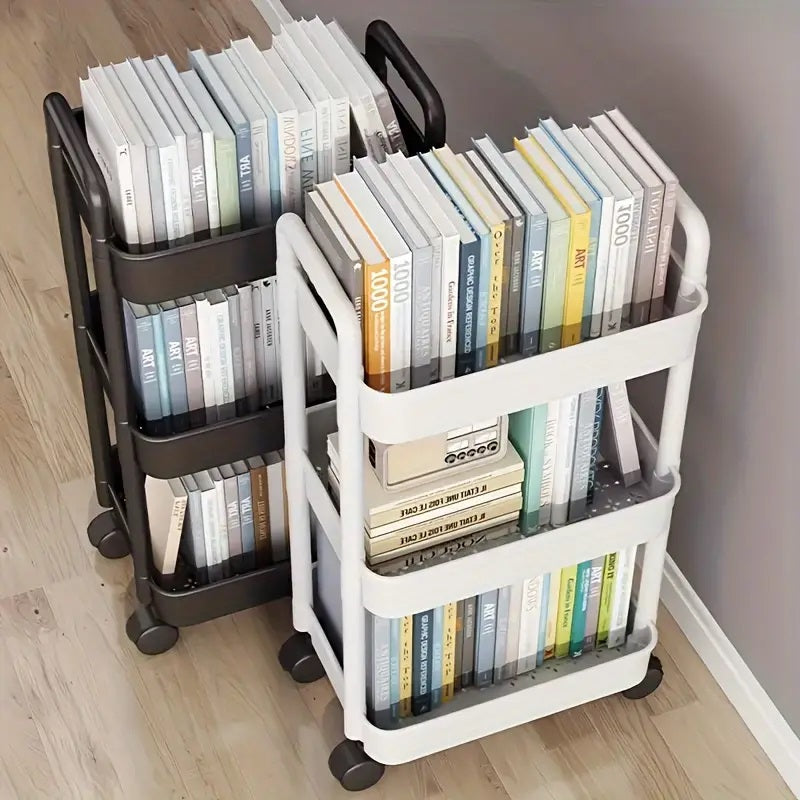 3-Tier Rolling Utility Cart on Wheels for Versatile Storage