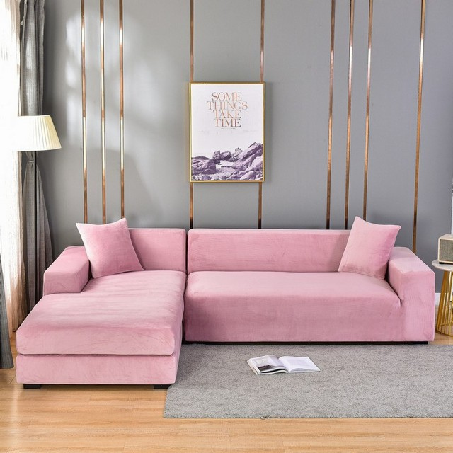 Velvet Sofa Cover | Universal Fit & Stretchable | Complete Protection & Stylish Design | Machine Washable