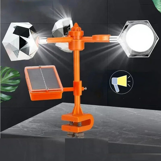 Solar-Powered 360° Reflective Bird Scarecrow for Pigeon Protection