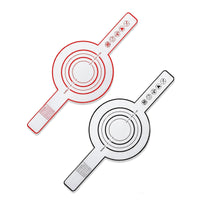 2pcs Black Red Round