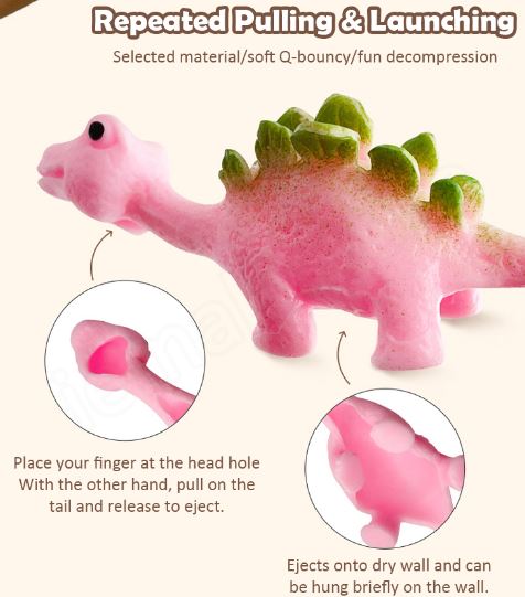 Dino Launchers Set of 5 | Soft TPR Slingshots for Fun Playtime