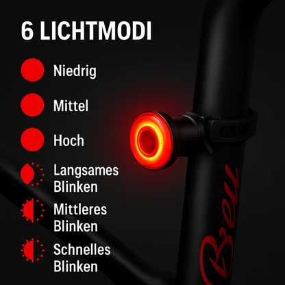 Bicycle and Racing Bike Tail Light with 6 Modes and Rechargeable Battery