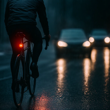 Bicycle and Racing Bike Tail Light with 6 Modes and Rechargeable Battery