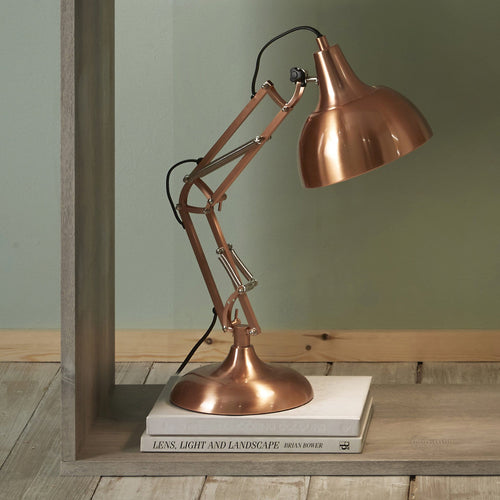 Sienna Adjustable Copper Finish Desk Lamp