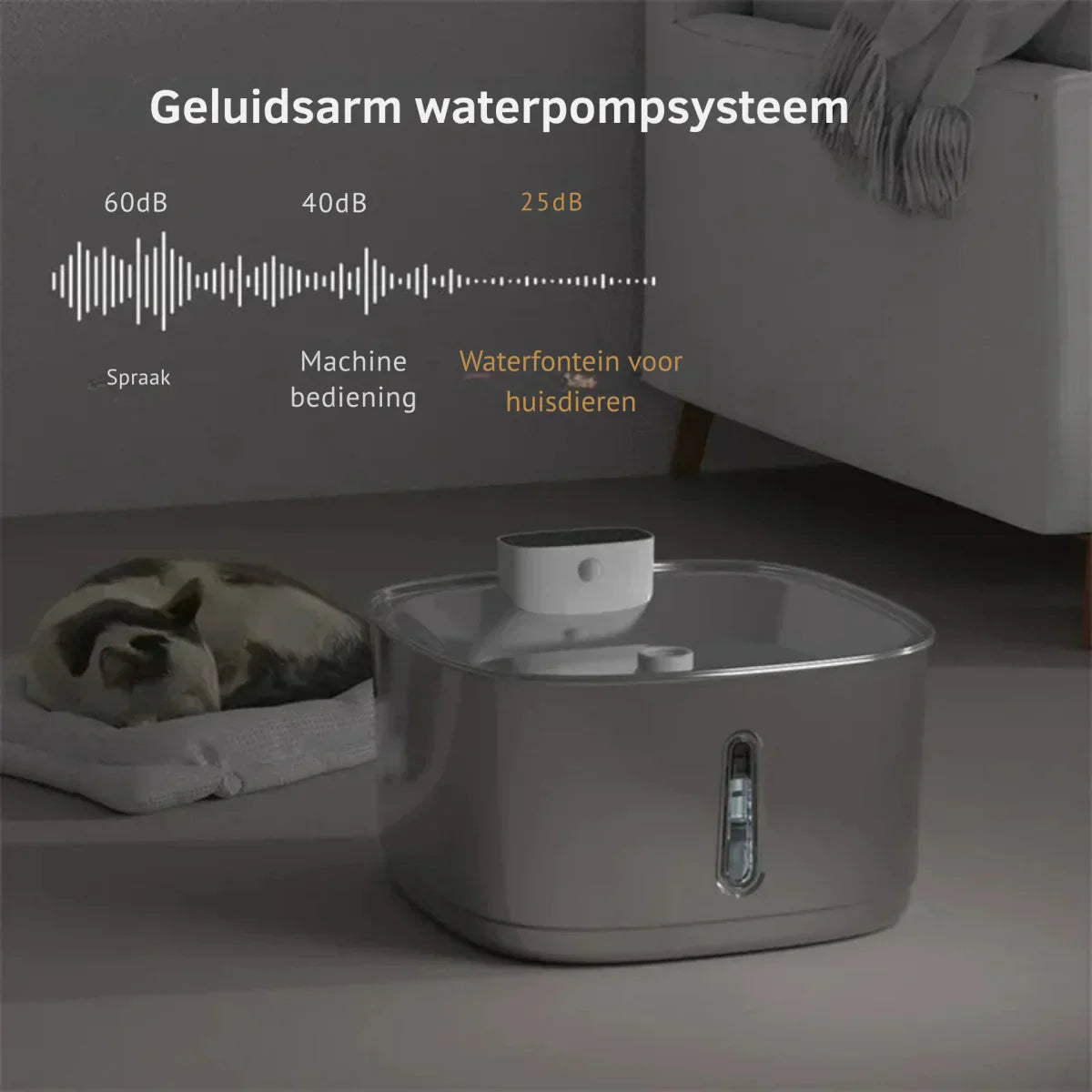 3.2L Stainless Steel Pet Water Fountain with Filter for Cats and Dogs