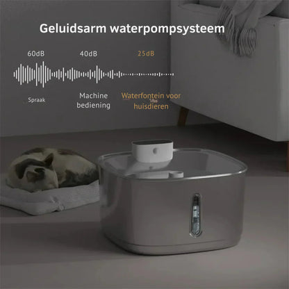 3.2L Stainless Steel Pet Water Fountain with Filter for Cats and Dogs