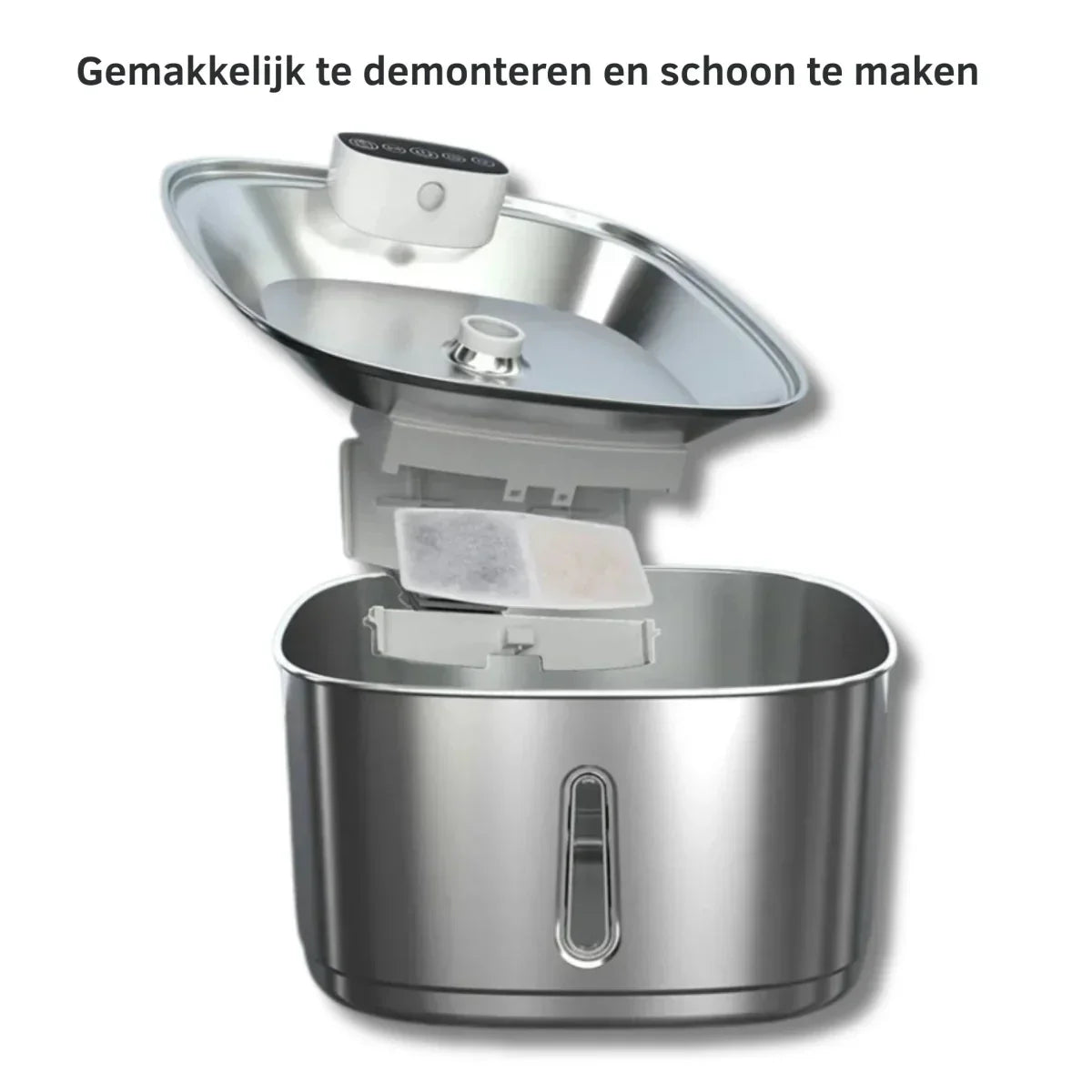 3.2L Stainless Steel Pet Water Fountain with Filter for Cats and Dogs