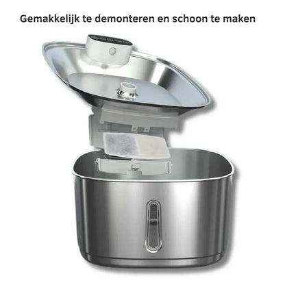 3.2L Stainless Steel Pet Water Fountain with Filter for Cats and Dogs