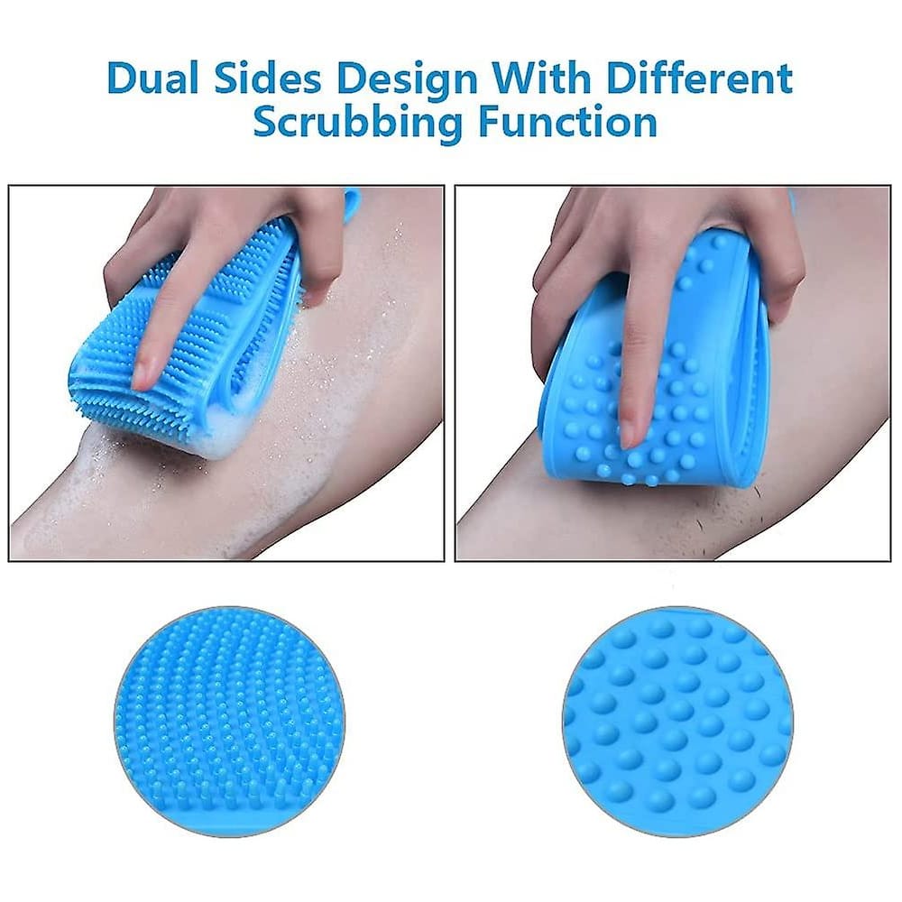 Double-Sided Silicone Bath Brush and Back Scrubber