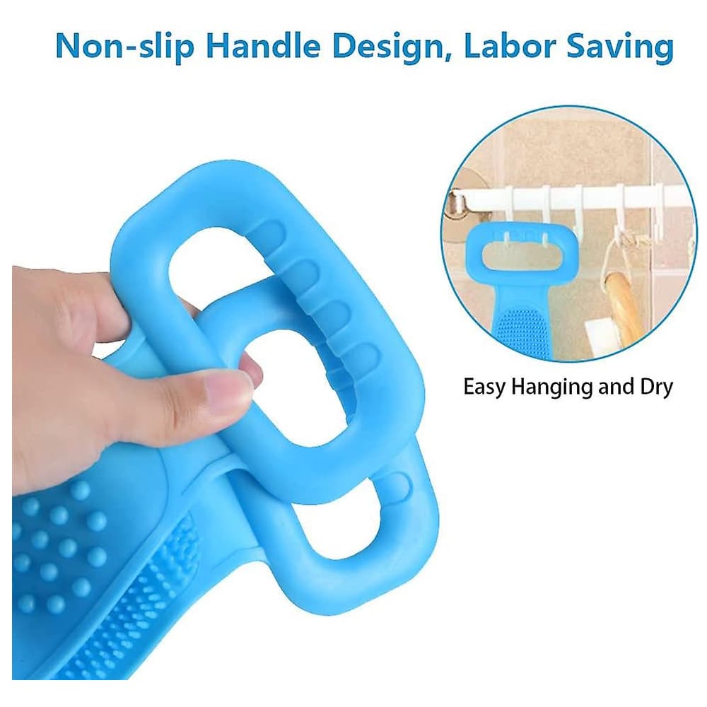 Double-Sided Silicone Bath Brush and Back Scrubber