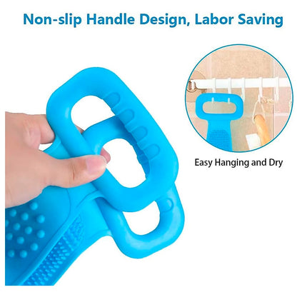 Double-Sided Silicone Bath Brush and Back Scrubber