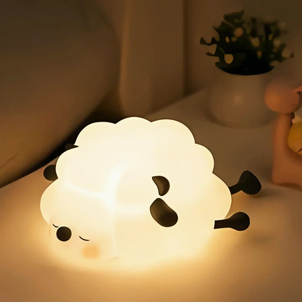 Touch-Controlled Rechargeable Night Light Lamp – Portable Squeeze Design
