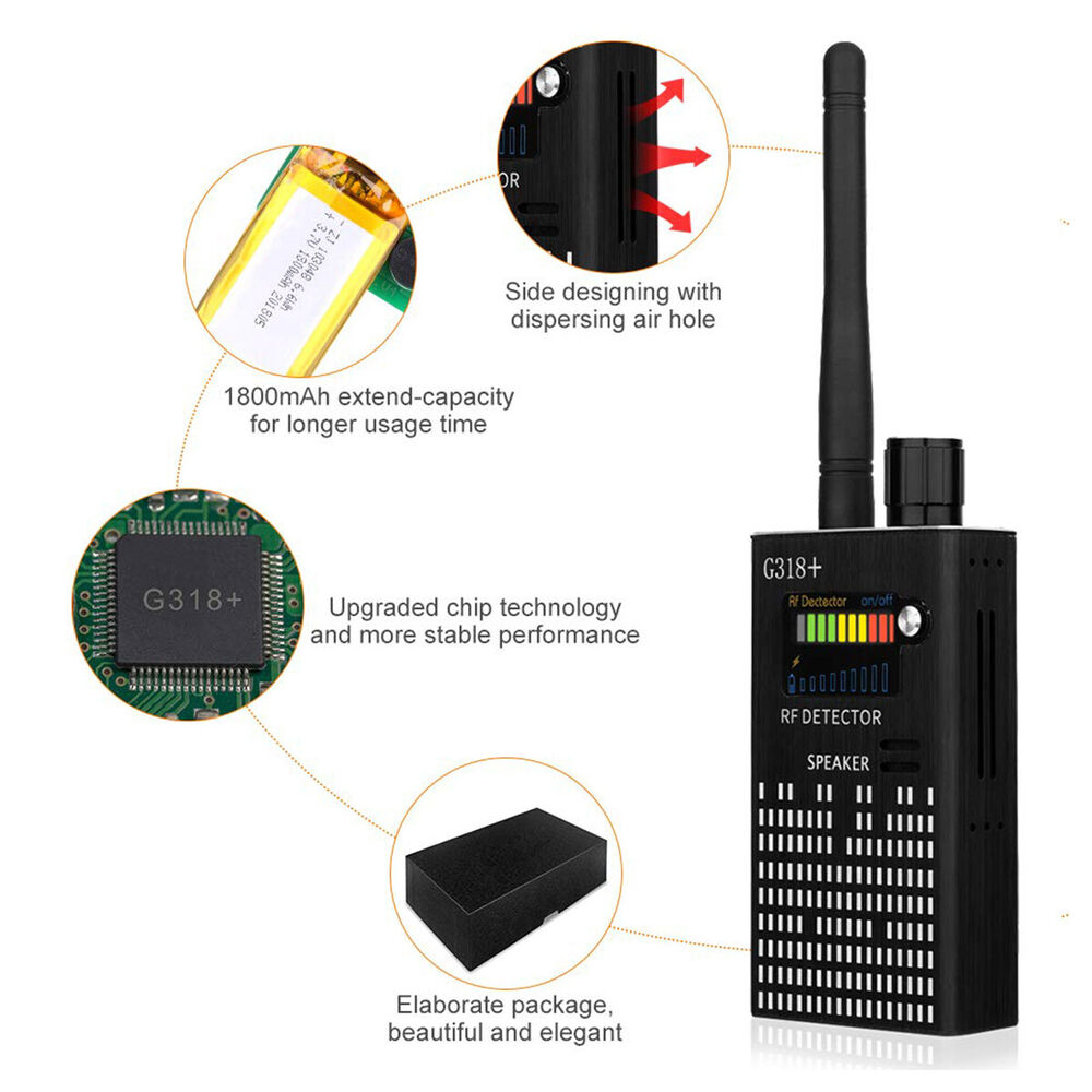 RF Signal and Camera Detector with Laser Function and Alarm – PrivacyGuard
