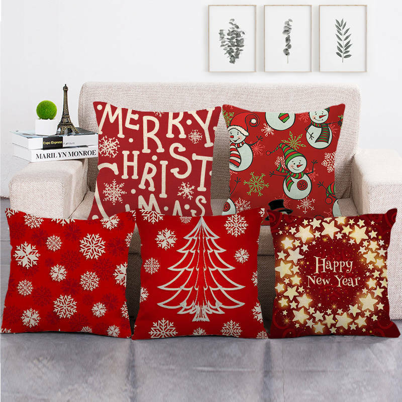 Festive 18-Inch Holiday Throw Pillow Cover for Cozy Decor