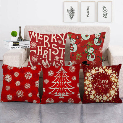 Festive 18-Inch Holiday Throw Pillow Cover for Cozy Decor