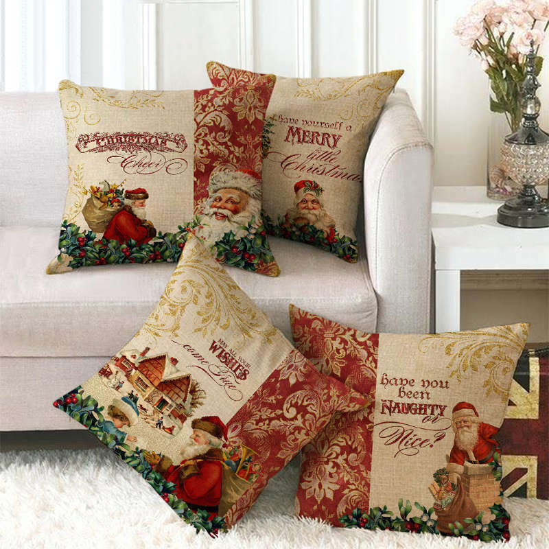 Festive 18-Inch Holiday Throw Pillow Cover for Cozy Decor