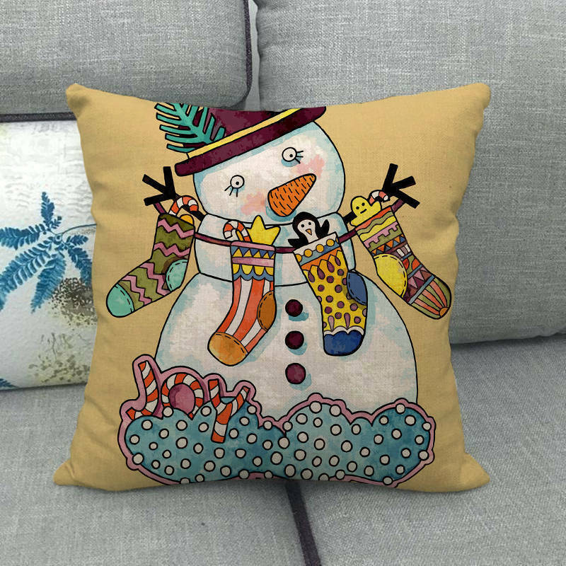 Festive 18-Inch Holiday Throw Pillow Cover for Cozy Decor