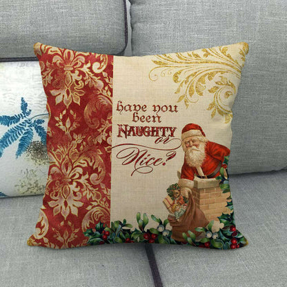 Festive 18-Inch Holiday Throw Pillow Cover for Cozy Decor