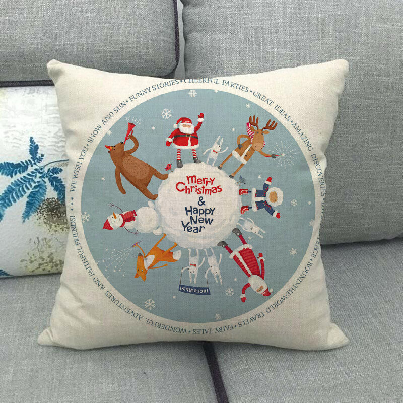 Festive 18-Inch Holiday Throw Pillow Cover for Cozy Decor