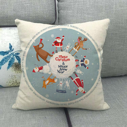 Festive 18-Inch Holiday Throw Pillow Cover for Cozy Decor
