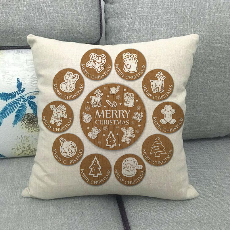 Festive 18-Inch Holiday Throw Pillow Cover for Cozy Decor