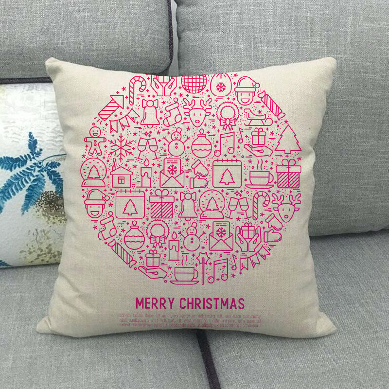 Festive 18-Inch Holiday Throw Pillow Cover for Cozy Decor