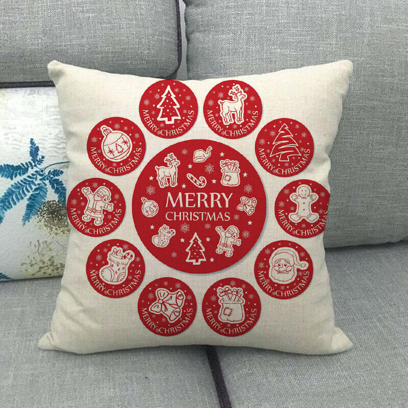 Festive 18-Inch Holiday Throw Pillow Cover for Cozy Decor