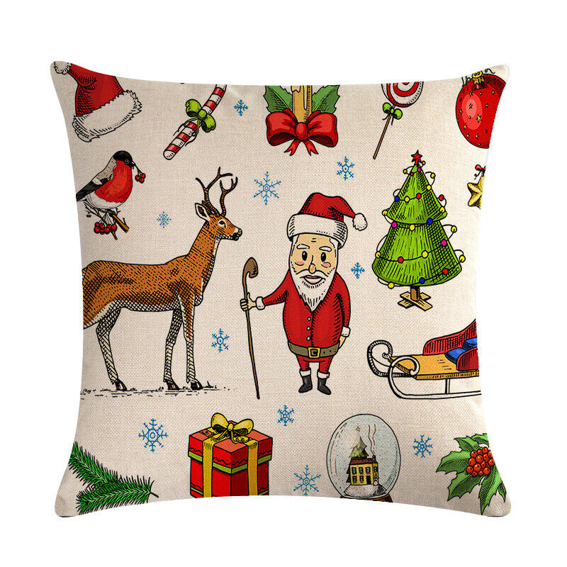Festive 18-Inch Holiday Throw Pillow Cover for Cozy Decor