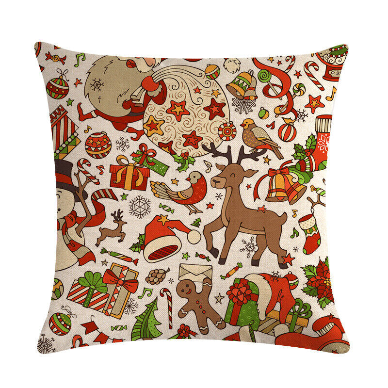 Festive 18-Inch Holiday Throw Pillow Cover for Cozy Decor