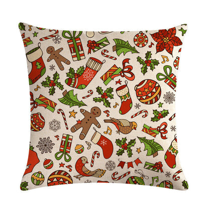 Festive 18-Inch Holiday Throw Pillow Cover for Cozy Decor
