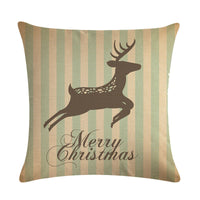 41 - Merry Christmas Deer in Green Stripes