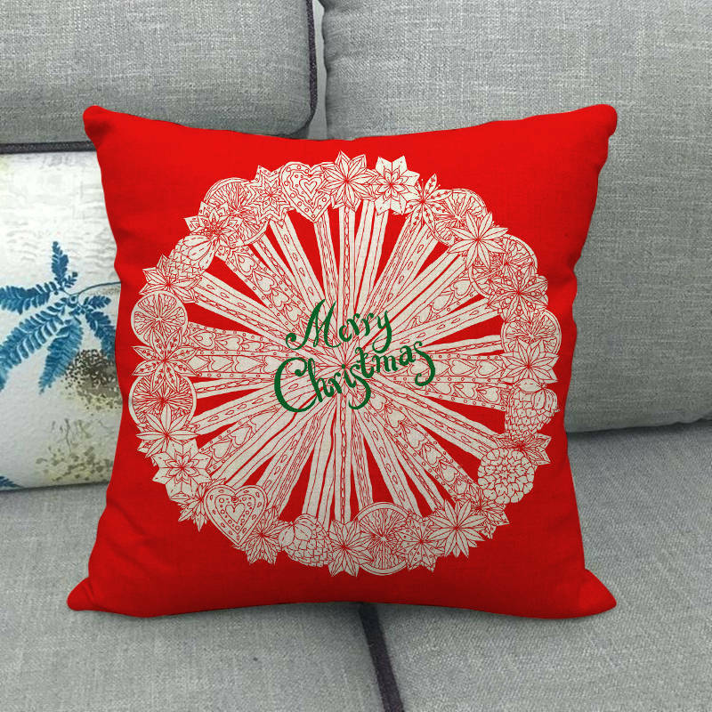 Festive 18-Inch Holiday Throw Pillow Cover for Cozy Decor