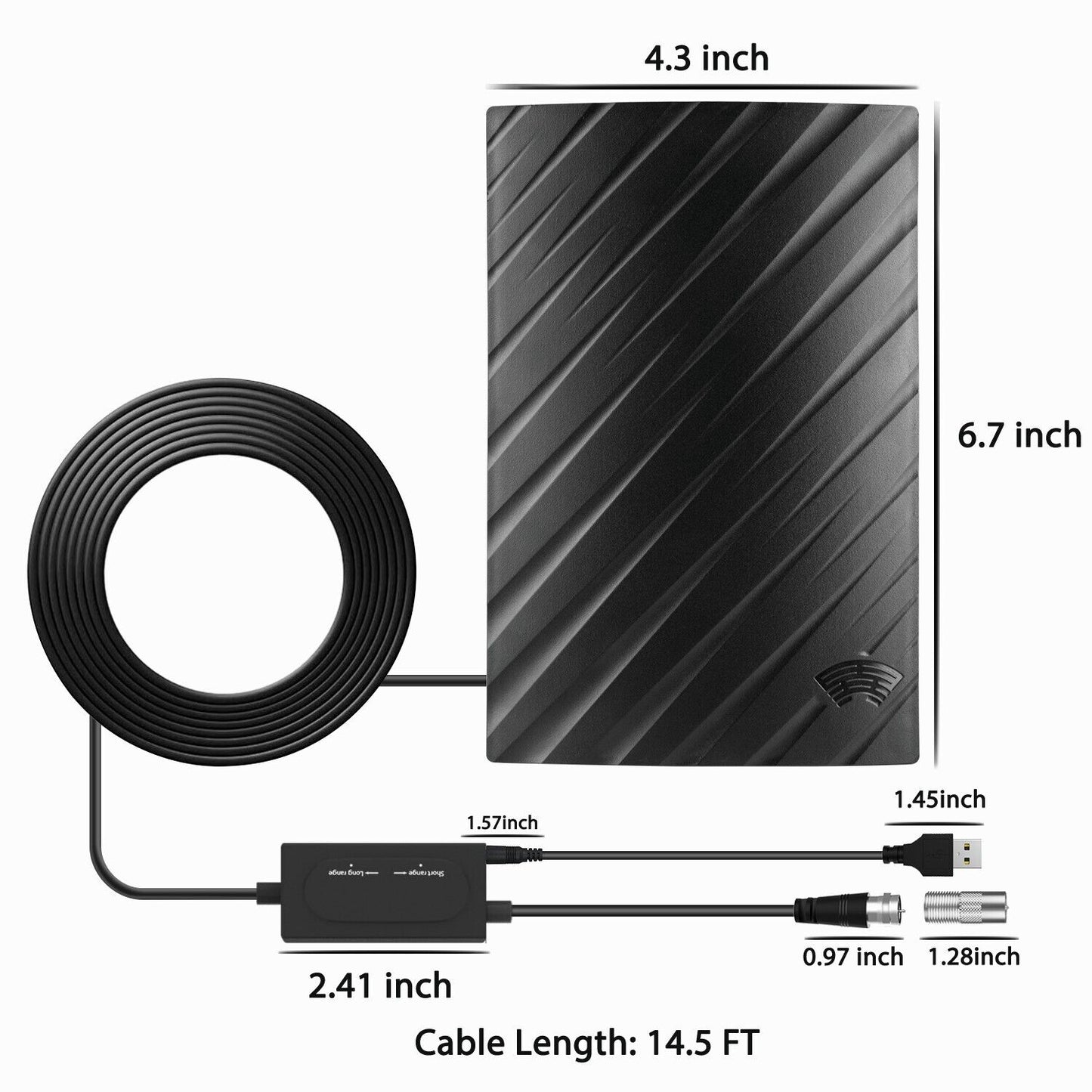 Antenna for 4K HDTV Signal Boosting with Extensive Range