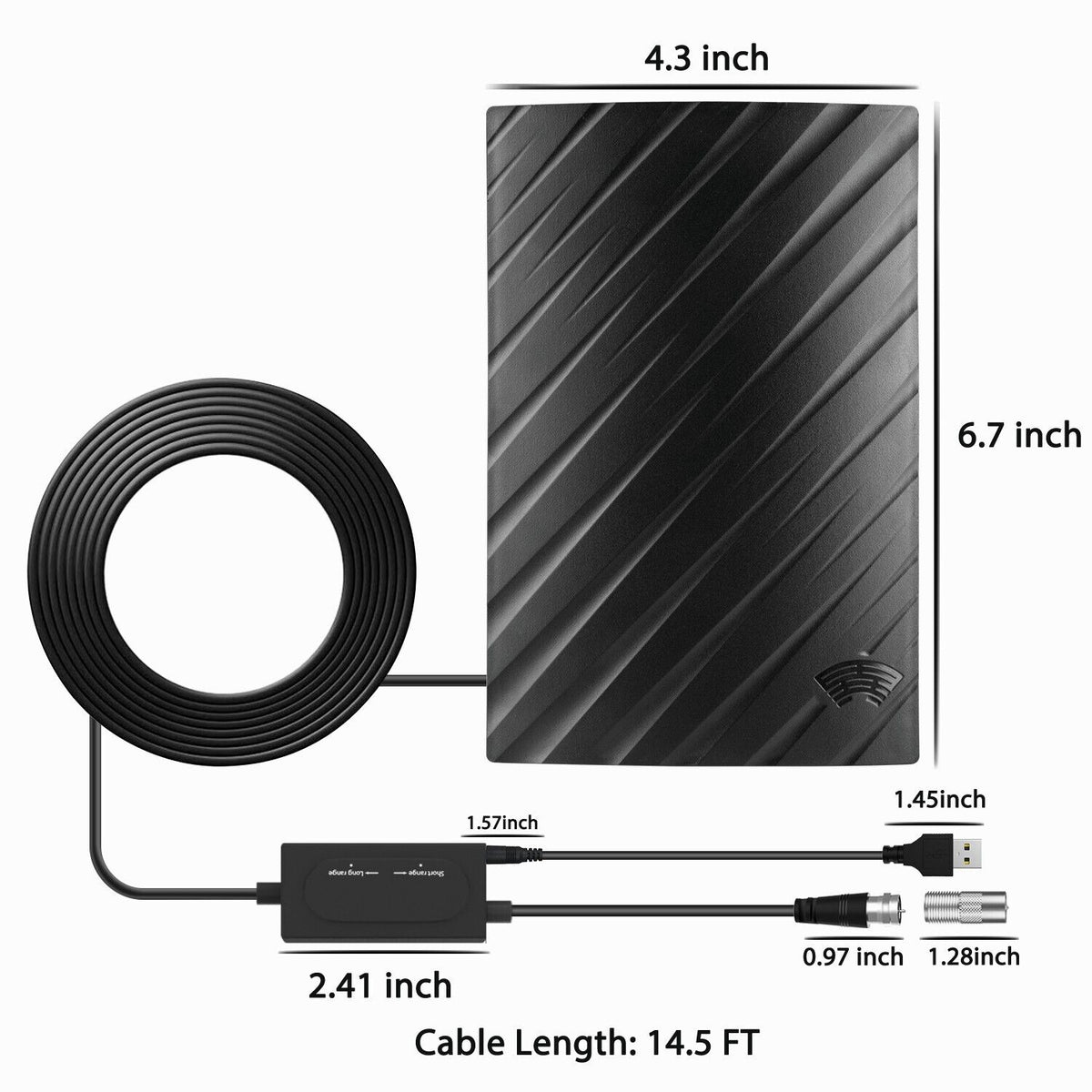 Indoor 4K HD Antenna with Extended Range