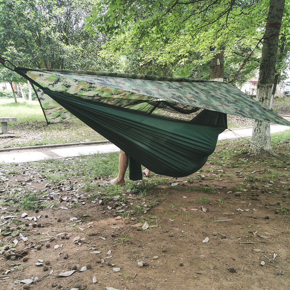 Portable Two-Person Outdoor Camping Hammock Tent with Canopy