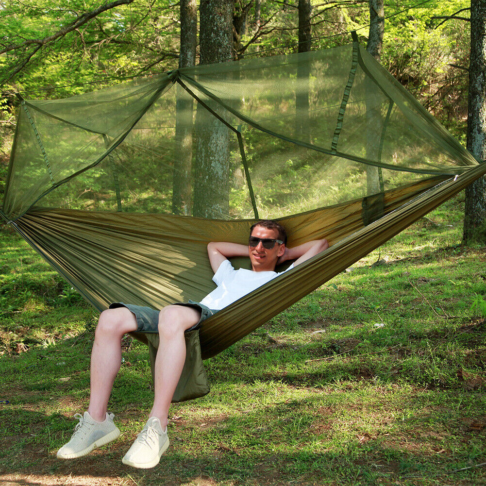 Portable Two-Person Outdoor Camping Hammock Tent with Canopy