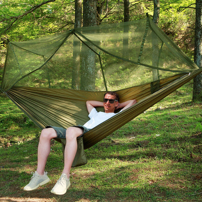 Portable Two-Person Outdoor Camping Hammock Tent with Canopy