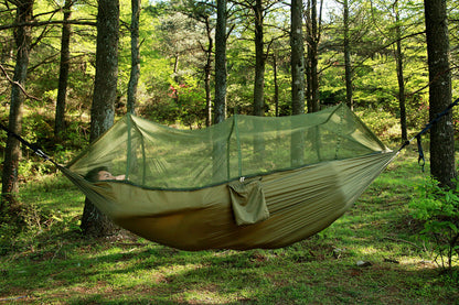 Portable Two-Person Outdoor Camping Hammock Tent with Canopy