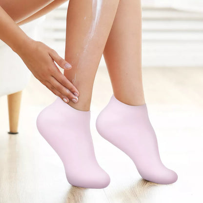 Hydrating Silicone Foot Treatment Socks - 2 Pairs for Soft Heels