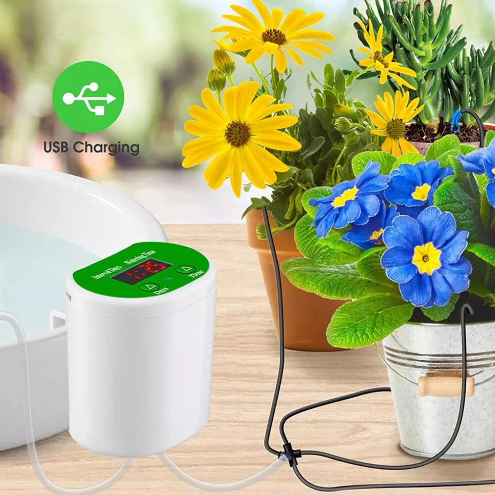 Smart Indoor Plant Irrigation System with Timer and Pump